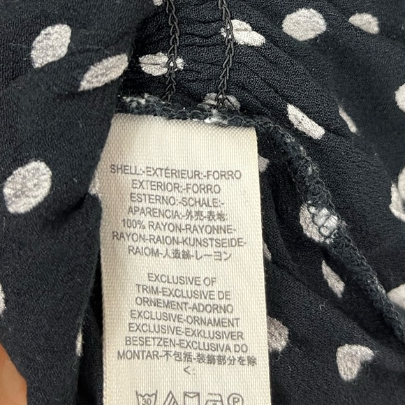 Free People A Bit of Something Sweet Black and White Polka Dot Top Sz XS - Picture 13 of 13